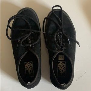 Black vans with platform size 7.5